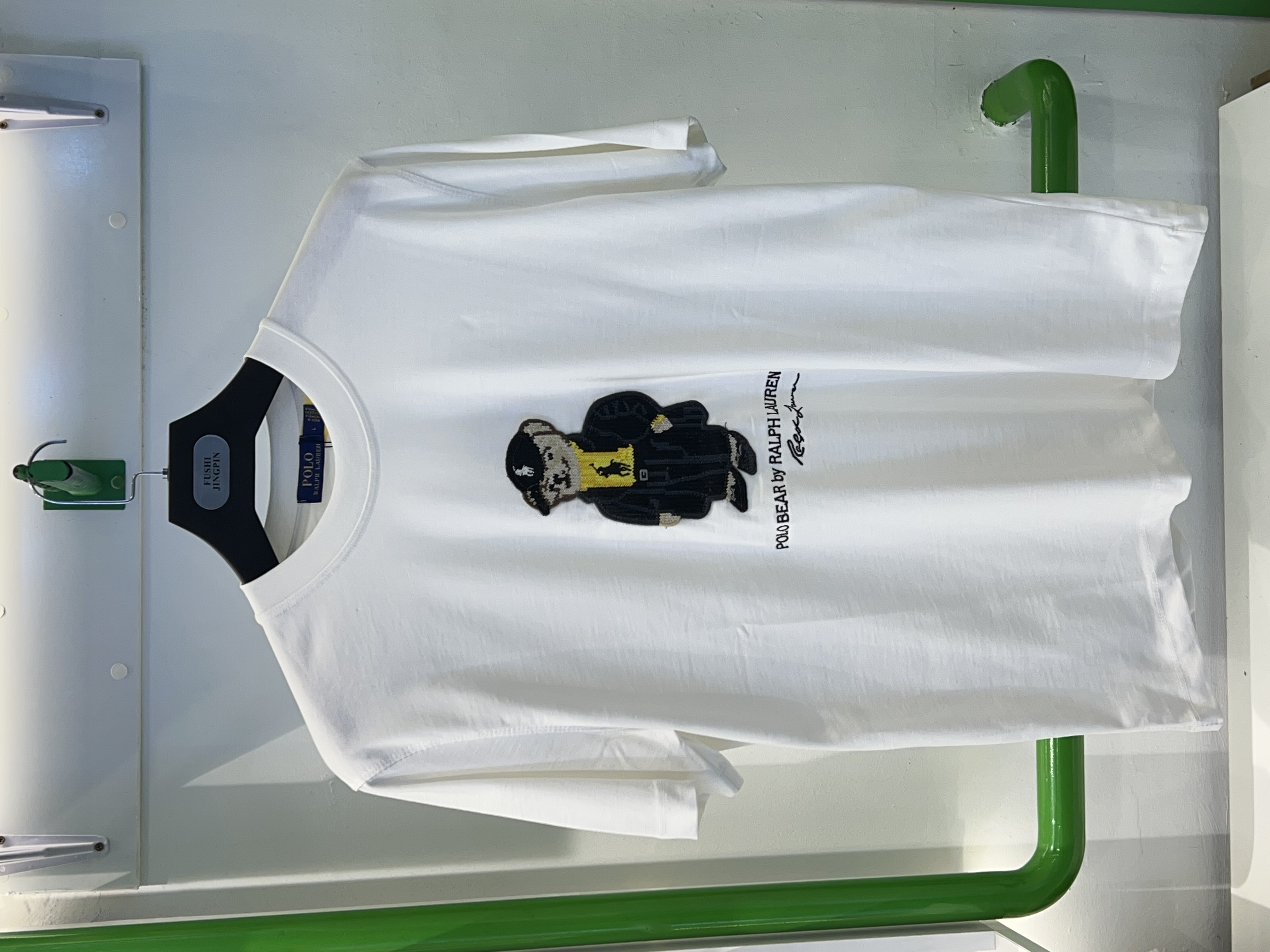 T-shirt polo bear blanc