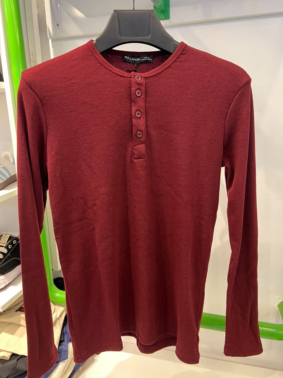 Henley shirt grena