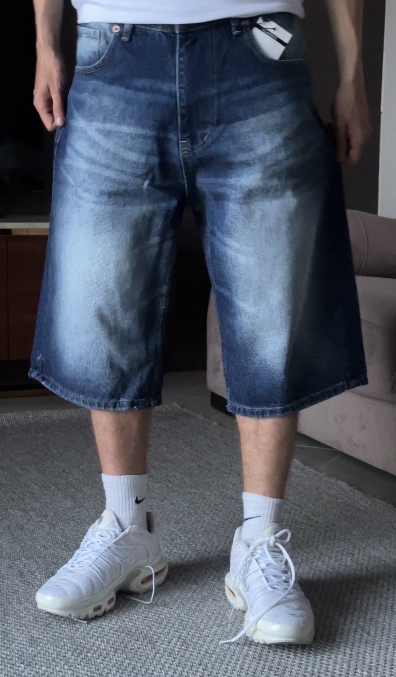 Jorts bleu jean fonçe
