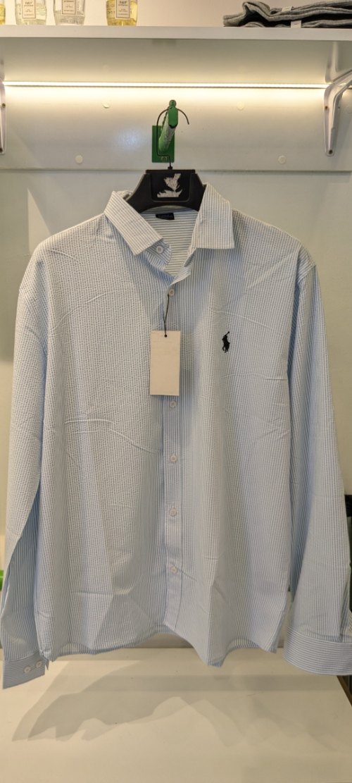 Polo trait bleu