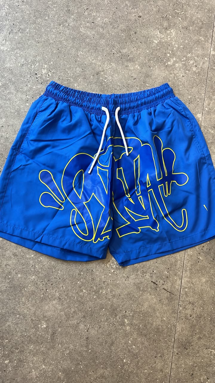 Short cyna bleu